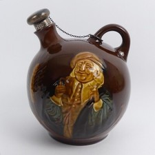 FINE ROYAL DOULTON KINGSWARE JOHN BARLEYCORN FLASK C.1931
