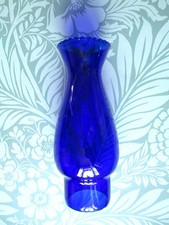 1920s-30s Cobalt Blue Glass Oil Lamp Chimney