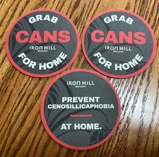 3 West Chester PA Microbrewery Beer Coasters Iron Hill Brewing Co Beer Cans