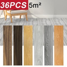 5m² Floor Planks Tiles Self Adhesive Vinyl Flooring Wood Effect Kitchen Bathroom