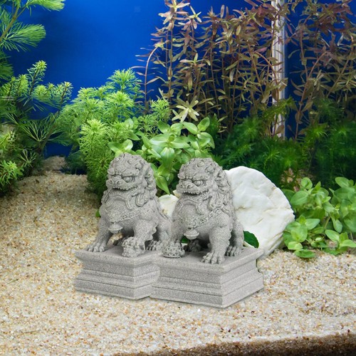 Mini stone lion statues - mini,