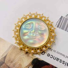 Fashion Sun Goddess Brooch Pearl Accessories Pins Jewelry
