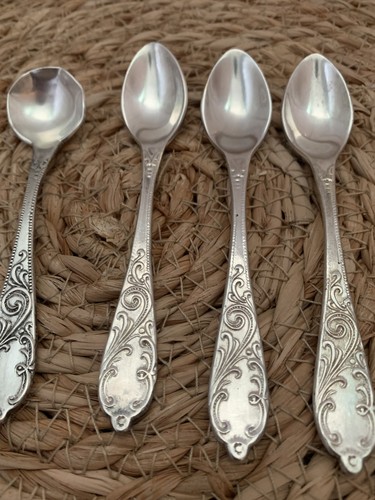 Vintage silver plated spoon - silver,