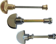 Replacement Bathroom Door Handle Thumb Turn & Release Polished Brass & Chrome
