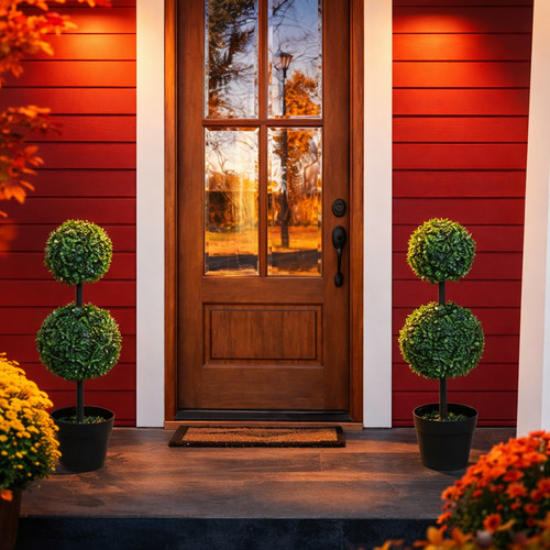 Set artificial topiary trees - 2,
