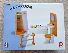 Dolls house wooden bathroom
