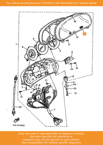 Yamaha lens speedometer - lens,,