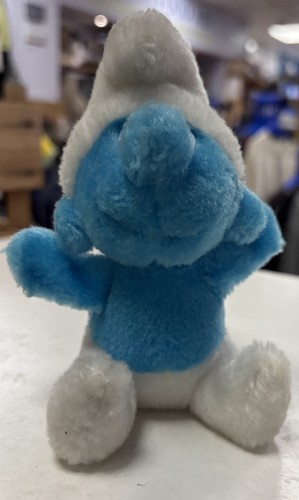 Vintage 1983 smurf plush soft - smurf,