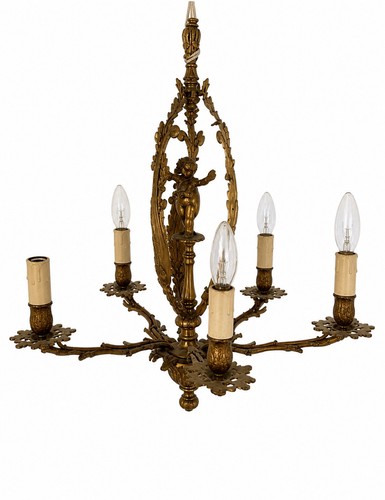 Vintage solid brass cherub - solid,