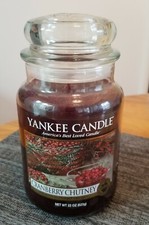 Yankee Candle Large Jar Scented Wax Cranberry Chutney 22oz *Awesome Scent* New 