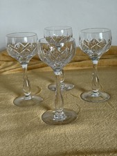 Crystal hock glasses X 4