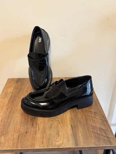 Zara black patent leather - zara,