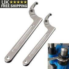 Adjustable Hook Wrench C Spanner Hand Tool for Nuts Bolts 19-76mm Square Head UK