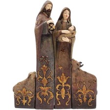Christmas Decoration Nativity Set - Mary, Joseph, Jesus, Cow & Sheep (KCC001)