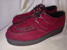 Mens Wine Platform Wedge Goth