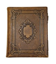 VICTORIAN LEATHER PHOTO ALBUM