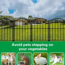 5x/10x Arched Rustproof Fence Classic Black Wrought Iron Garden Fencing Panels