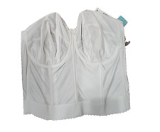 Goddess White Longline Corset Bustier Strapless Bra NWT Women's 34FF