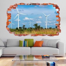 Wind power turbine road - wind, sky