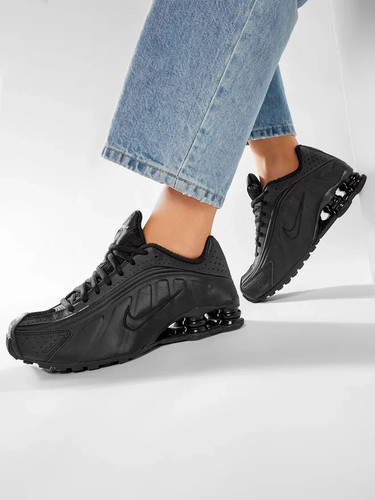 Nike shox black orange - r4,