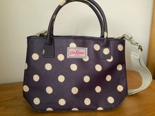 Cath Kidston Bag - Navy/Purple colour with Cream Spots.