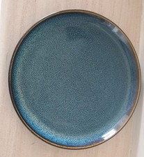 IKEA Gladelig Reactive Glaze Side Plate Ocean Blue 20cm Wide 