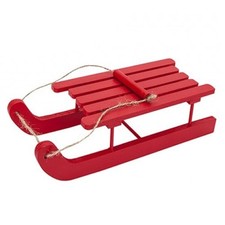 Christmas Red Wooden Elf Sleigh