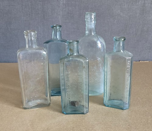Vintage glass bottles - 5,