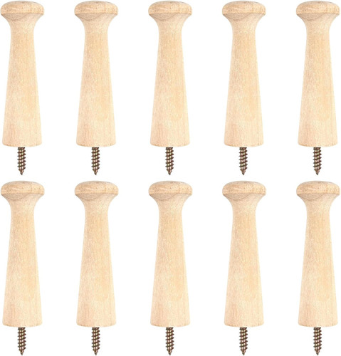 10pcs wooden shaker peg hooks - 10pcs,