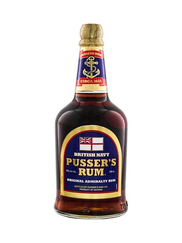 Pusser blue label rum - blue,