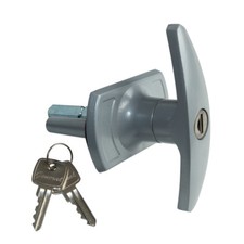 Henderson Pattern RLB T Handle 57mm Shaft Outside Lock for Garage Doors