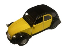 Scalextric conversion Citroen 2CV yellow vintage car - superb - fun & fast