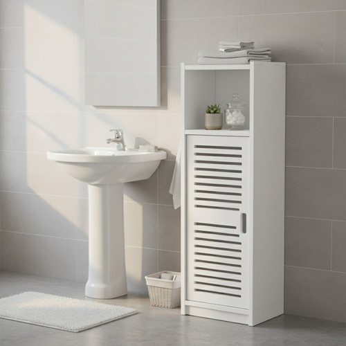 Bathroom floor cabinet storage - cabinet,