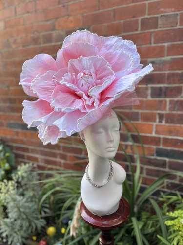 Handmade pink and white hat