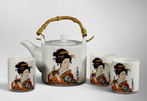 Chinese porcelain geisha tea - porcelain,