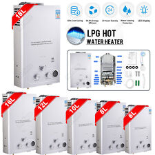 Instant Gas Hot Water Heater Tankless Gas Boiler 10/12/16L LPG Propane Shower UK