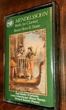 Mendelssohn: Clarinet Basset Horn Piano Hacker Schatzberger Burnet Cassette NEW