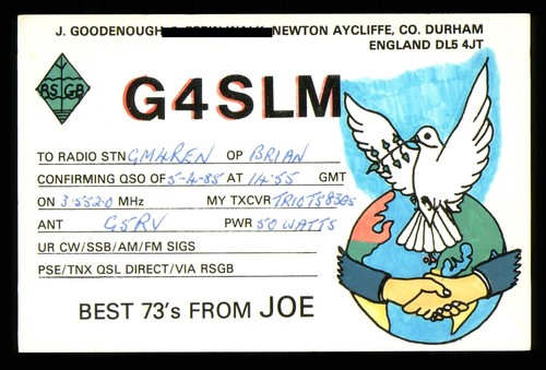 Qsl card radio - qsl,