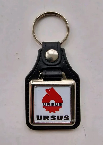Ursus tractor leather keyring - leather,