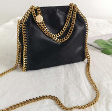 Stella McCartney Falabella Tiny Shoulder Bag Chain Gold Tote Bag Black Outlet