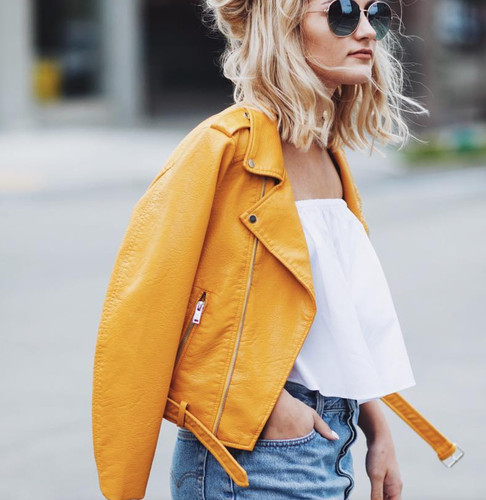 Zara faux leather biker - ,