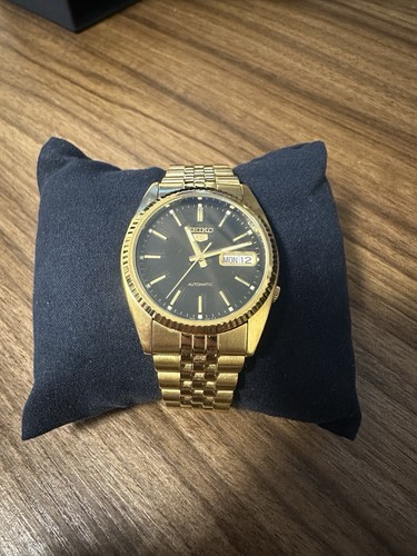 Gold seiko watch day date - gold,
