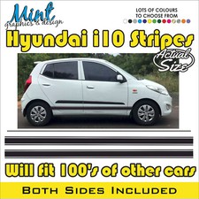 HYUNDAI i10 Side Stripes FITS ALL MODELS Decals Stickers Graphics FREE P&P 025