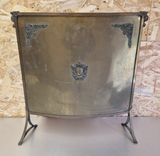 Vintage Solid Brass Fireguard Screen Fireplace Accessory A/f