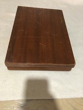 wooden cutlery box old used