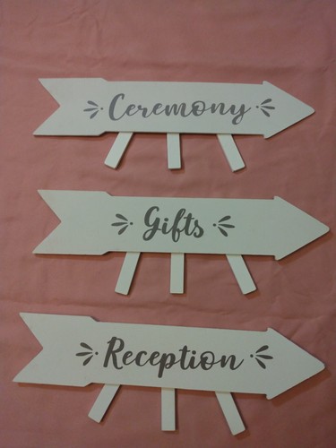 Wedding table direction arrow - table,