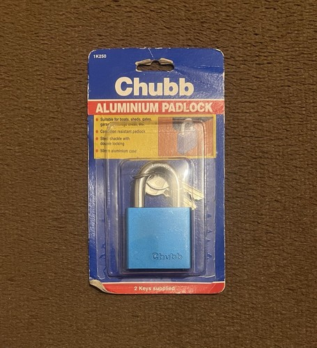 Blue chubb padlock - blue,