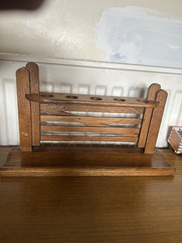 Wooden vintage retro pipe rack - vintage,