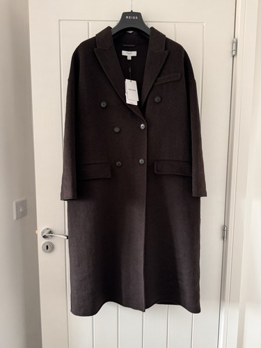 Reiss women wool coat brown - women's,
