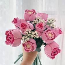 Botanical Pink Roses Bouquet